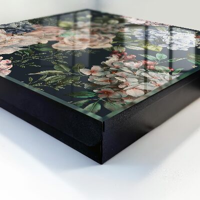 Caja para llaves con estampado floral