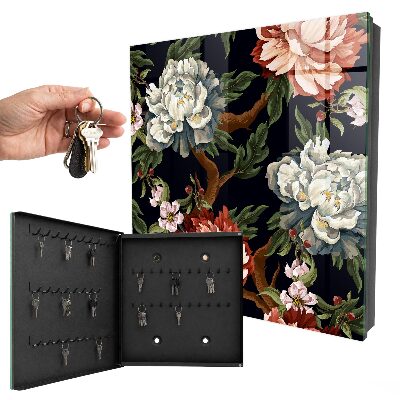 Armario para llaves con diseño de flores de la naturaleza