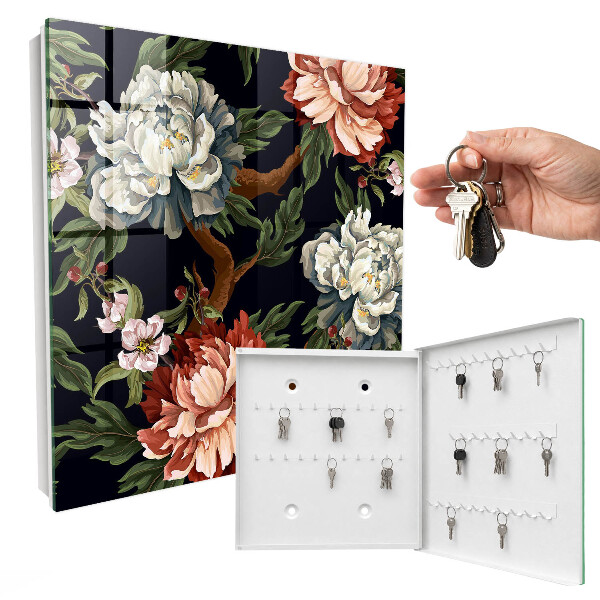 Armario para llaves con diseño de flores de la naturaleza