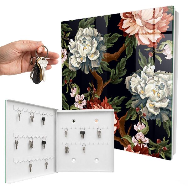 Armario para llaves con diseño de flores de la naturaleza