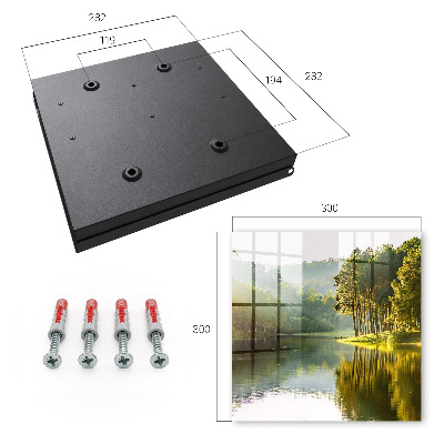 Caja para llaves diseño de paisaje verde