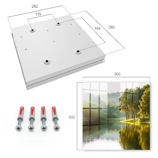 Caja para llaves diseño de paisaje verde