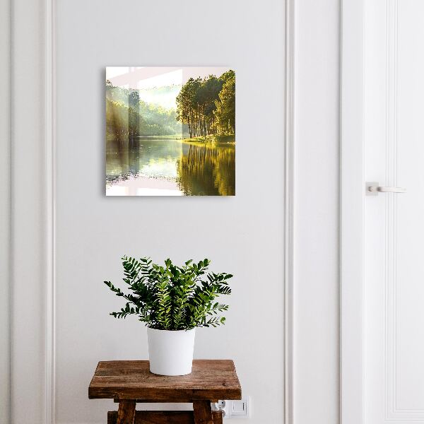 Caja para llaves diseño de paisaje verde