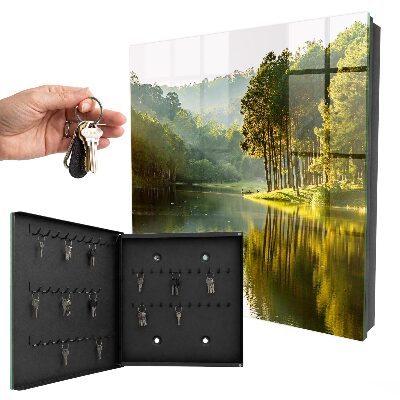 Caja para llaves diseño de paisaje verde