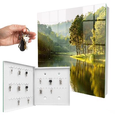 Caja para llaves diseño de paisaje verde
