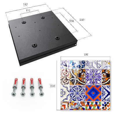 Armario para llaves con diseño de azulejos coloridos