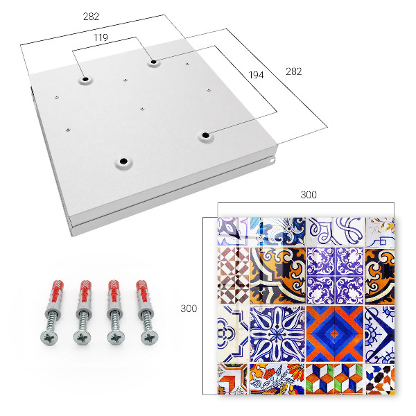 Armario para llaves con diseño de azulejos coloridos