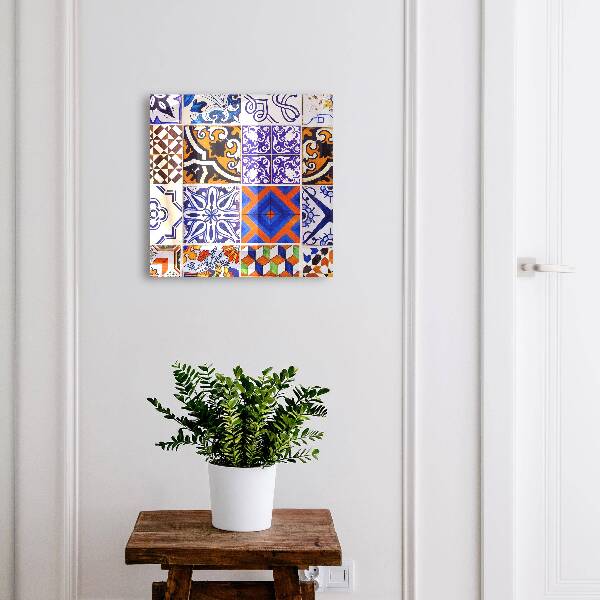 Armario para llaves con diseño de azulejos coloridos