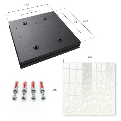 Caja para llaves con estampado floral