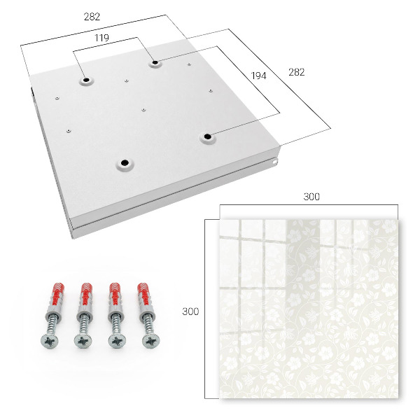 Caja para llaves con estampado floral