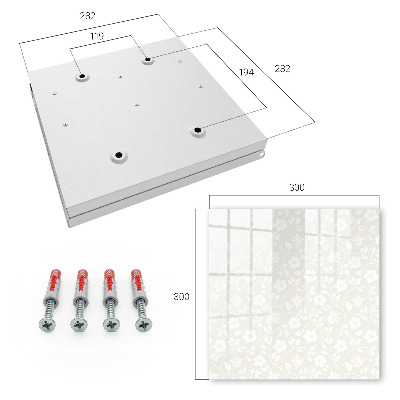 Caja para llaves con estampado floral