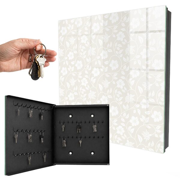 Caja para llaves con estampado floral