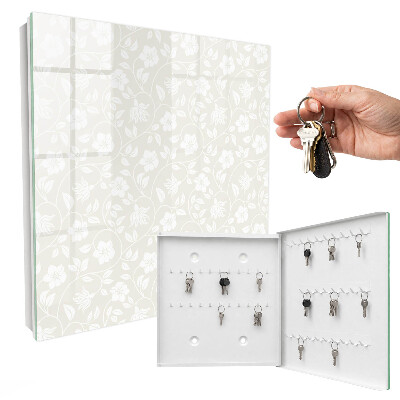 Caja para llaves con estampado floral