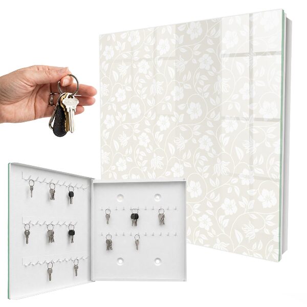 Caja para llaves con estampado floral