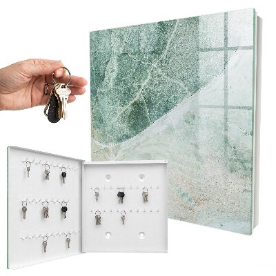 Caja para llaves con diseño de mármol