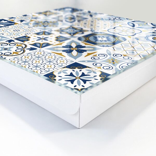 Caja para llaves con diseño de azulejos coloridos