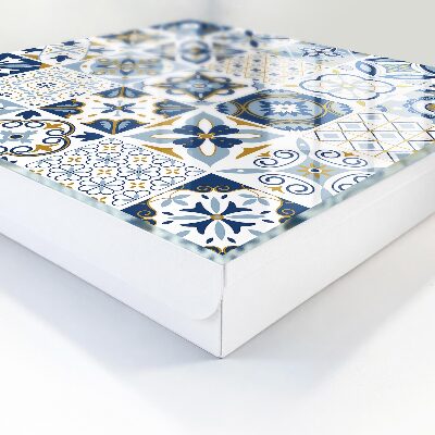 Caja para llaves con diseño de azulejos coloridos