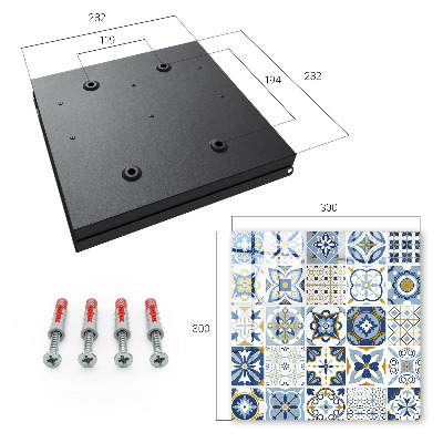 Caja para llaves con diseño de azulejos coloridos