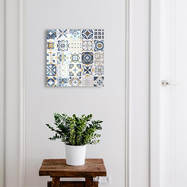 Caja para llaves con diseño de azulejos coloridos