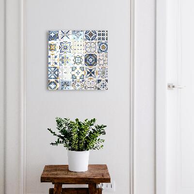 Caja para llaves con diseño de azulejos coloridos