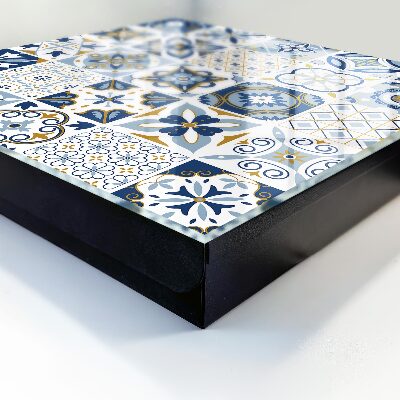 Caja para llaves con diseño de azulejos coloridos