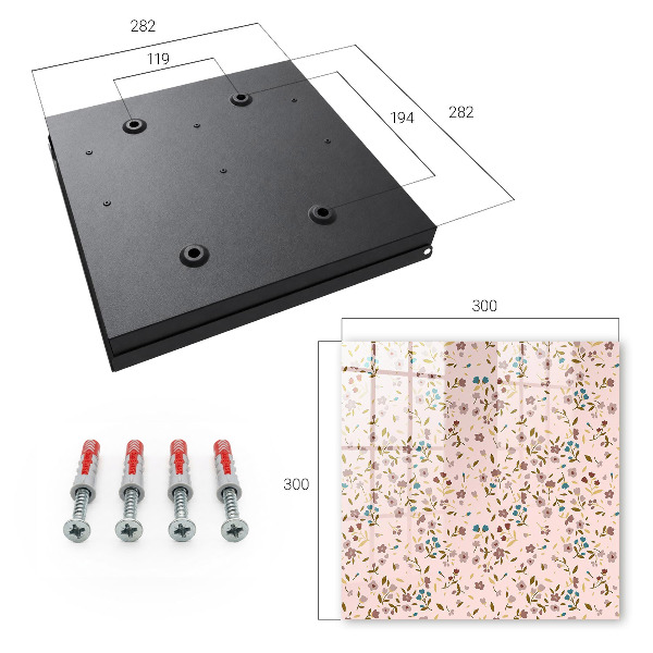 Caja para llaves con estampado floral