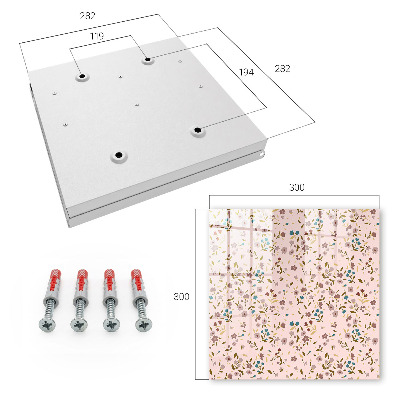 Caja para llaves con estampado floral
