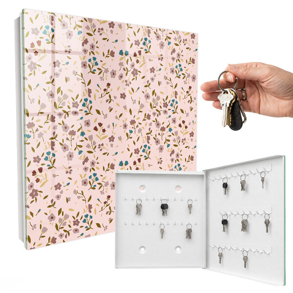 Caja para llaves con estampado floral