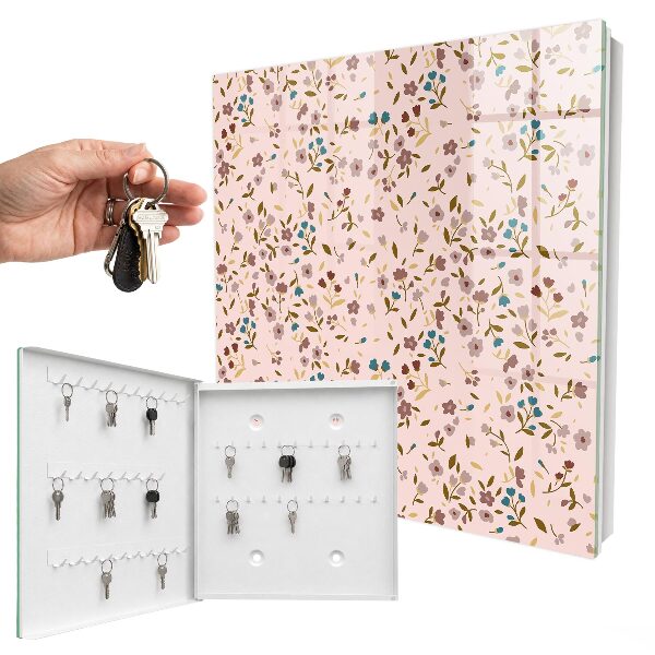 Caja para llaves con estampado floral