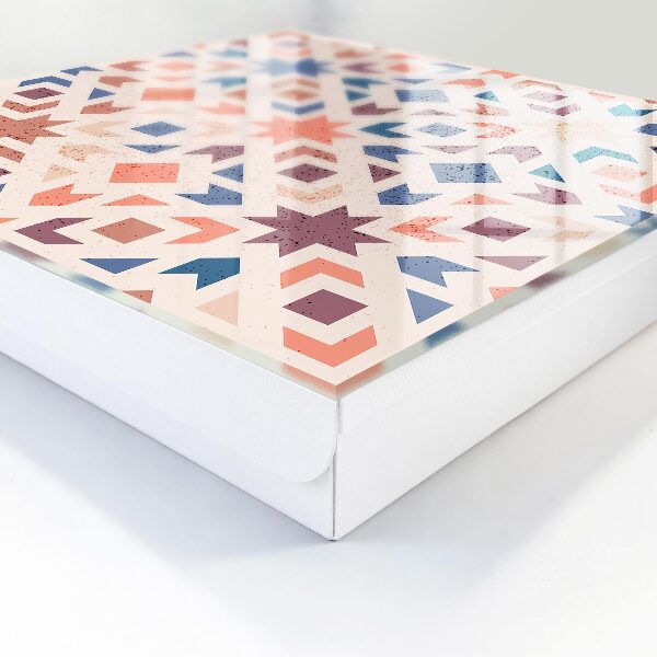 Caja para llaves con diseño de patrón geométrico