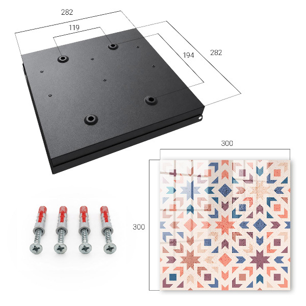 Caja para llaves con diseño de patrón geométrico