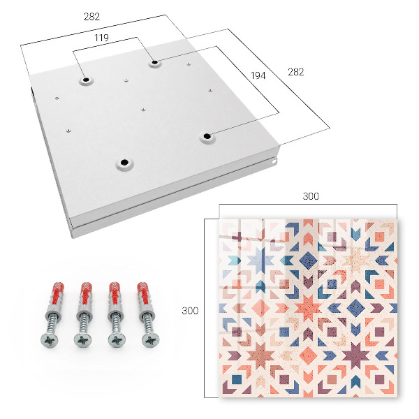 Caja para llaves con diseño de patrón geométrico