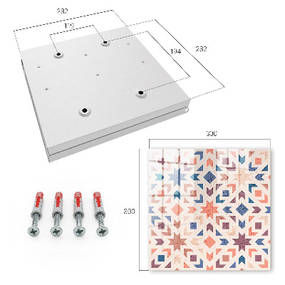 Caja para llaves con diseño de patrón geométrico