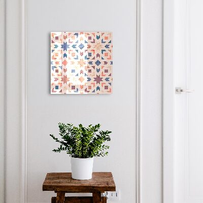 Caja para llaves con diseño de patrón geométrico