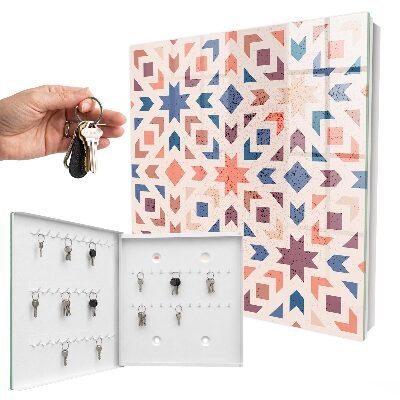 Caja para llaves con diseño de patrón geométrico