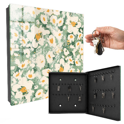Caja para llaves con estampado floral
