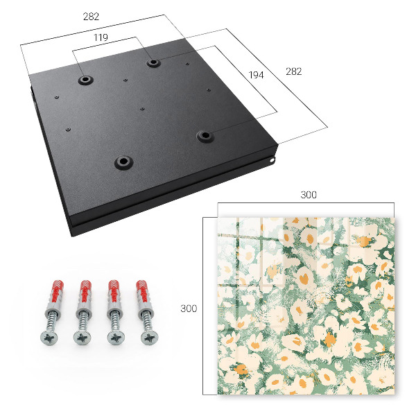 Caja para llaves con estampado floral
