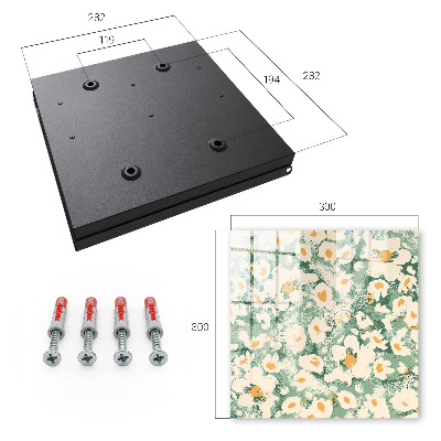 Caja para llaves con estampado floral