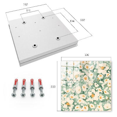 Caja para llaves con estampado floral