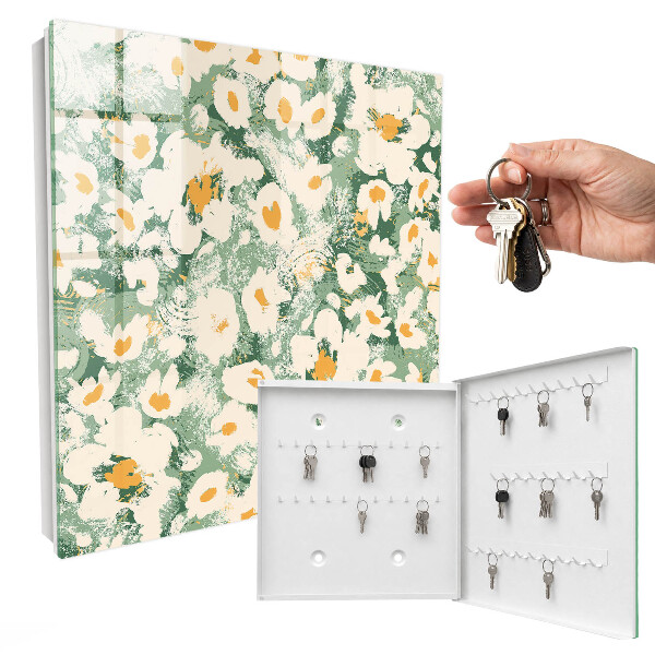 Caja para llaves con estampado floral