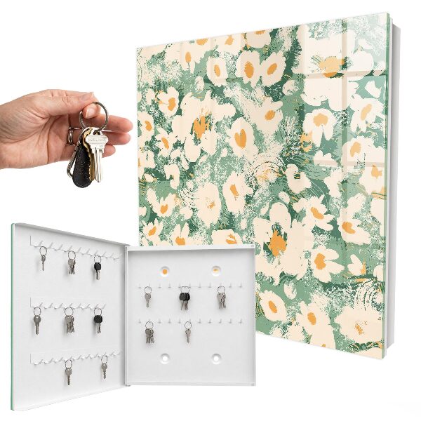 Caja para llaves con estampado floral