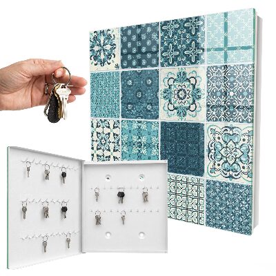 Armario para llaves con diseño de mosaico retro