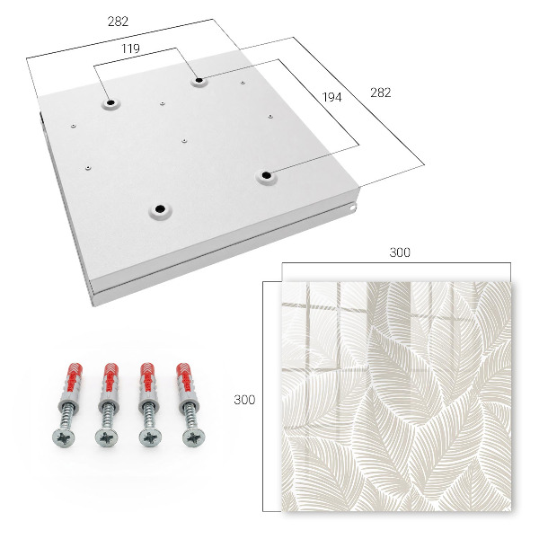 Caja para llaves diseño de hojas pacíficas