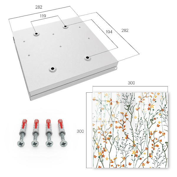 Caja para llaves con estampado floral