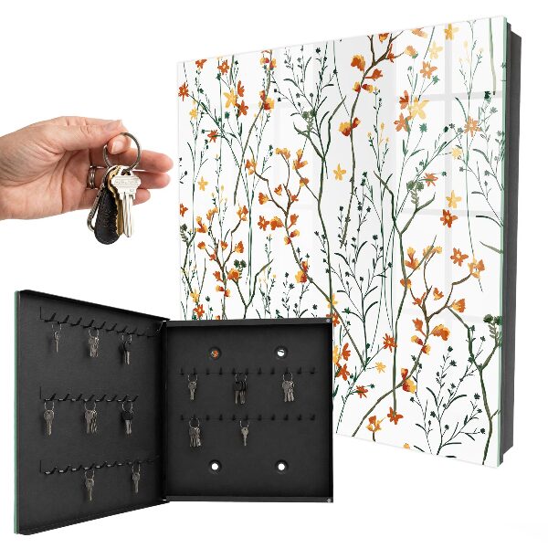 Caja para llaves con estampado floral