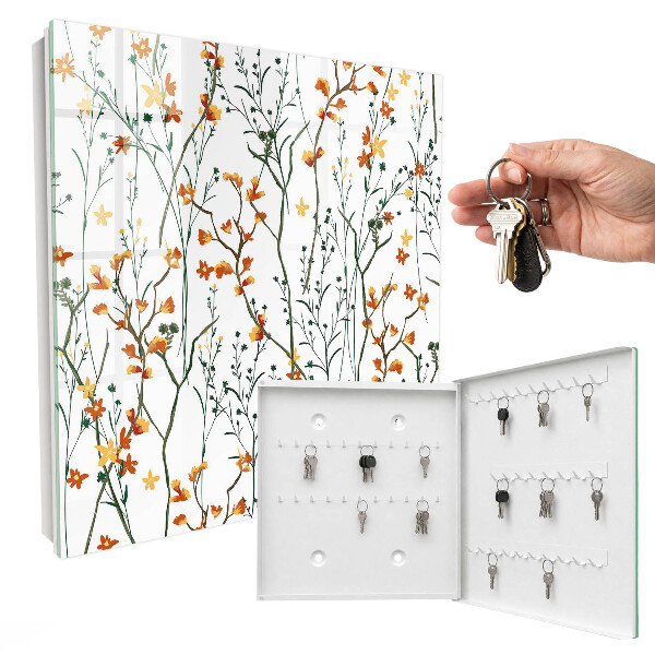 Caja para llaves con estampado floral