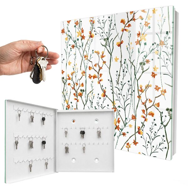 Caja para llaves con estampado floral