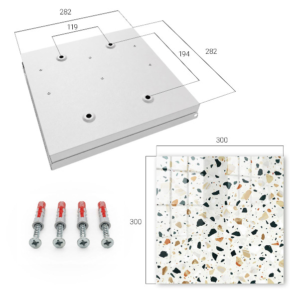 Armario para llaves con diseño de patrón de terrazo