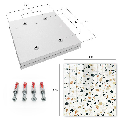 Armario para llaves con diseño de patrón de terrazo