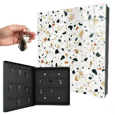 Armario para llaves con diseño de patrón de terrazo